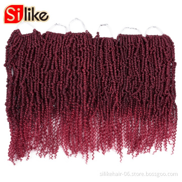SILIKE 2020 New Design Passion Twist Crochet Hair Braid Ombre ColorSPRING Twist Braids Water Wave Synthetic Spring  Crotchet